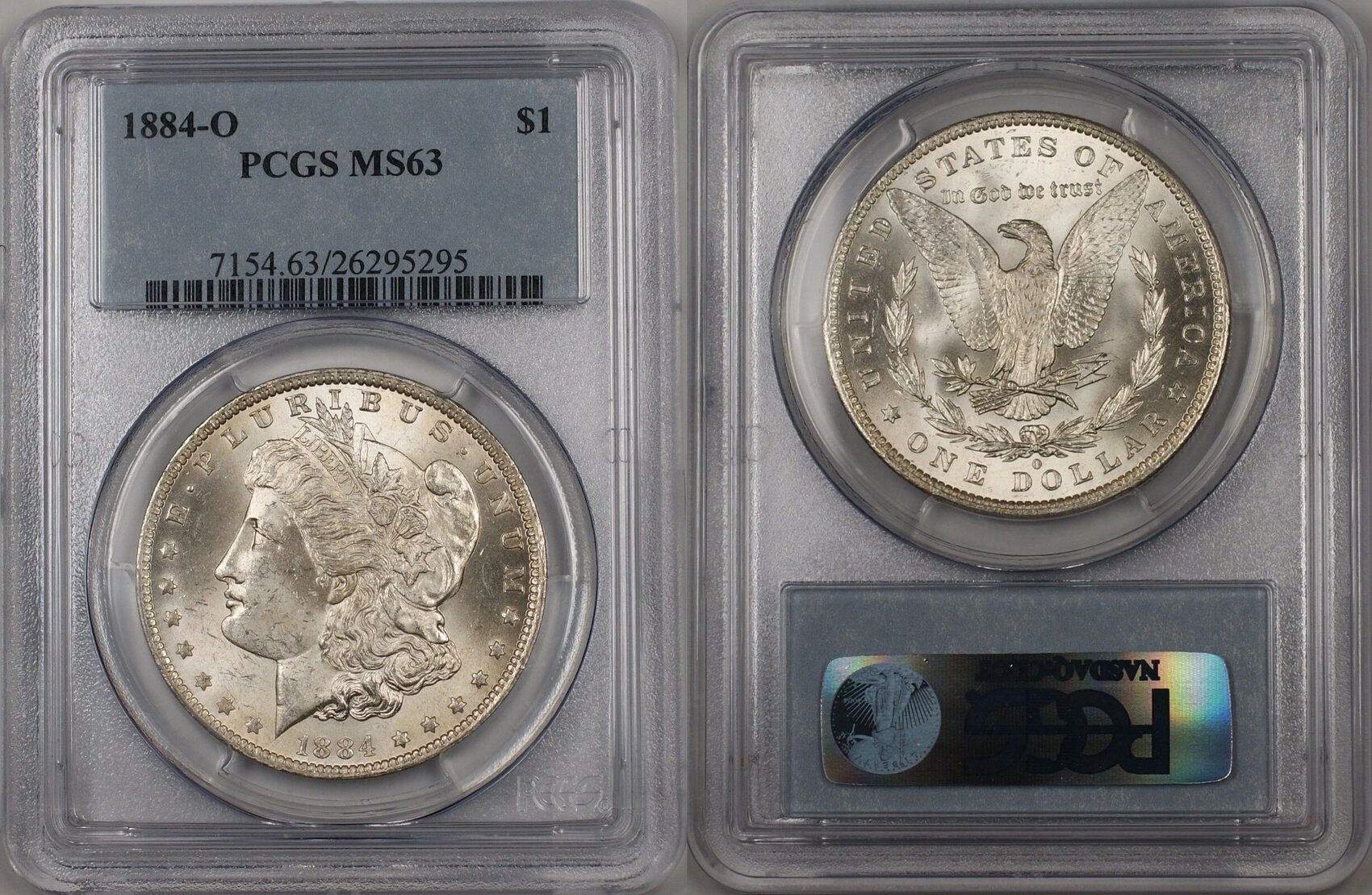 PCGS 1884-O MS63 Morgan Dollars 