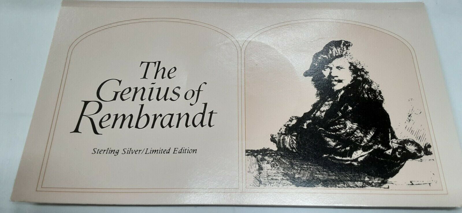 Exonumia Medal Franklin Mint Genius/Rembrandt PR .925 Silver -Portrait