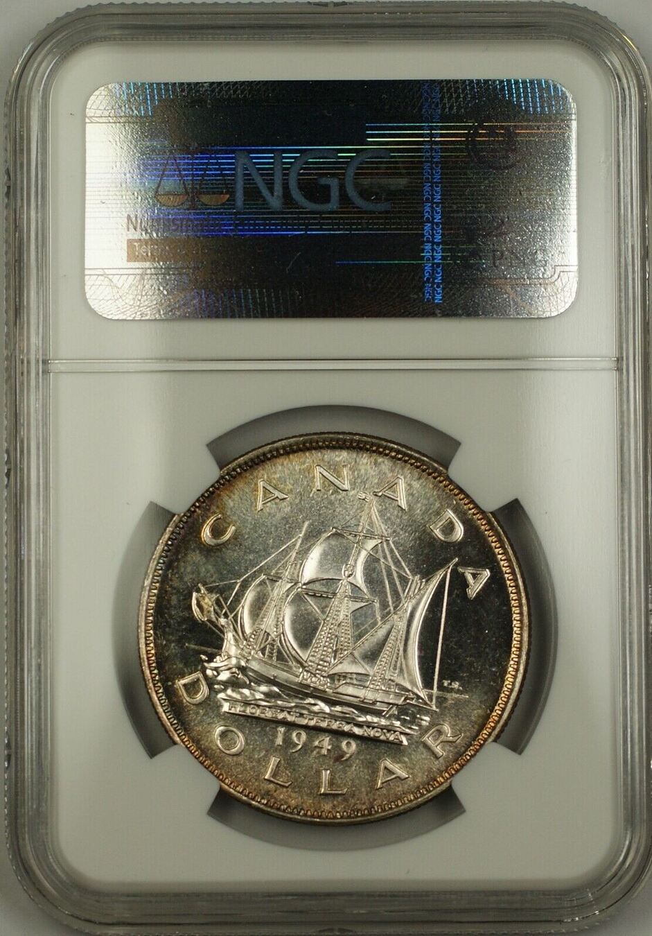 Dollar 1949 Canada Silver $1 NGC MS-64 Toned (Better Coin) | MA-Shops