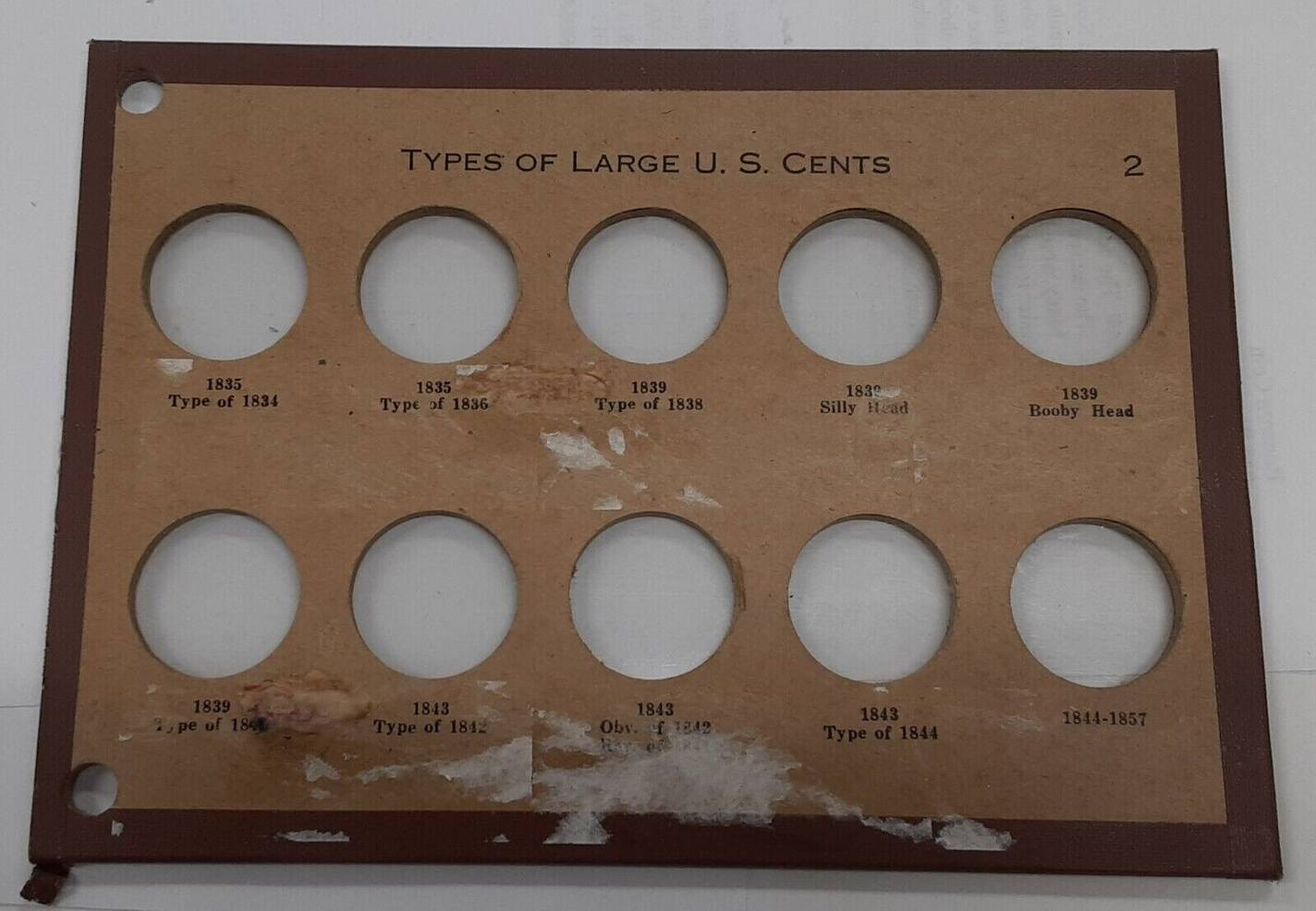 Empty Vintage Nat l Coin Album Page Type Large Cents No 387B By Wayte empty-vintage-nat-l-coin-album-page-type-large-cents-no-387b-by-wayte