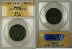 USA Large Cent Draped Bust 1c Coin S-209 ANACS F-12 Details Corroded -