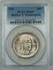 USA Half Dollar Booker T. Washington Silver Coin PCGS MS-65 Lightly Toned Gem -