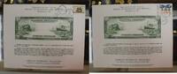 Briefmarken 1915 $ BEP souvenir card B 61 ANA 1983 back $20 Federal Reserve Show cancelled -