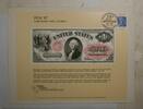 Briefmarken 1874 $ BEP souvenir card B 102 FUN 1987 face $1 LT Visitors Center Cancelled -