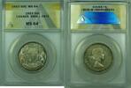 Kanada 50 Cents Small Date Canada 50c Silver Coin ANACS MS-64 Proof-Like -
