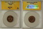 Weltmünzen Rappen 1890-B Switzerland Two Coin 2R ANACS MS-65 RB Red Brown -
