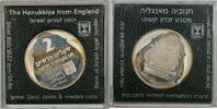 Weltmünzen 2 New Sheqalim Israel Silver Proof Hanukka from England Commem Coin in Case -