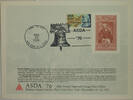 Briefmarken ASDA Valley Forge Washington LaFayette Souvenir Card Cancelled Damaged -