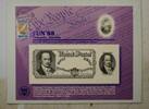 Briefmarken BEP souvenir card B 112 FUN face fifth issue 50¢ fractional show cancelled -