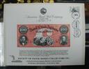 Briefmarken souvenir card SO 37 SPMC Face $100 State of Indiana obsolete show cancelled -