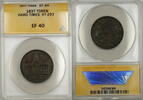 Exonumia Token Hard Times Merchants Exchange of Wall St. New York HT-293 ANACS EF-40 -