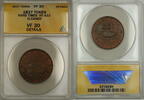 Exonumia Token Hard Times Horse Obverse Turtle Reverse HT-A33 ANACS VF-30 Details -