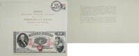 Briefmarken 1874 $ BEP Souvenir Card B 144 1990 HSNA $50 Face LT Benjamin Franklin Canceled -