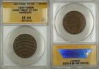 Exonumia Token Hard Times EF Sise & Co Portsmouth NH HT-195 ANACS EF-40 Details Dam. -