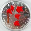 Kanada Canada Silver Maple Leaf Coloured Coin 1oz .9999 w/ Box & COA -