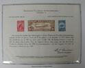 Briefmarken souvenir card PS 7 Exfilbra 1930 Zeppelin airmail stamp -