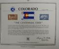 Briefmarken souvenir card PS 21 Colorado three Colorado stamps -