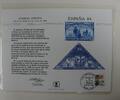 Briefmarken souvenir card PS 49 Espana 1893 4ï¾¢ Columbian stamp Show cancelled -