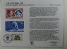 Briefmarken souvenir card PS 50 Hamburg 1963 15ï¾¢ airmail Postal Show cancelled -