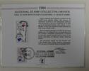 Briefmarken souvenir card PS 53 1984 20ï¾¢ Family Unity stamp Show cancelled -