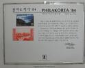 Briefmarken souvenir card PS 54 Philakorea 1934 2ï¾¢ Grand Canyon NP stamp -