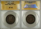 Exonumia Token Hard Times Henry Anderson Chatham Sqaure New York HT-219 ANACS EF-40 -