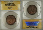 Exonumia Token Hard Times Deveau's Chatham Sqaure NY HT-250 ANACS VF-30 Details -