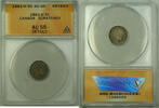 Kanada 5 Cents 1881-H Canada Silver Coin ANACS AU-55 Details -