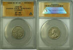 Kanada 5 Cents Far 6 Canada Coin ANACS EF-40 Details-Scratched -