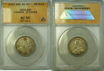 Kanada 25 Cents Canada Quarter Silver Coin ANACS AU-50 Details -