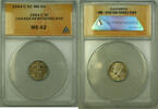 Kanada 5 Cents 1944-C Canada Newfoundland Silver Coin of George VI ANACS MS-62 -