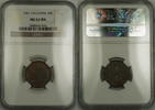 Weltmünzen 1 Mil Palestine Coin NGC MS-62 BN Brown (A) -