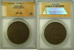 Weltmünzen 50 Cash China Honan Coin ANACS VF-30 -