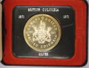 Kanada Dollar Canada 50% Silver British Columbia Centennial BU In RCM Case -