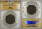 USA Large Cent 1c Coin ANACS F12 Details Corroded-Damaged-Bent -