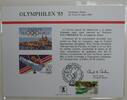 Briefmarken souvenir card PS 56 Olympilex 1984 40ï¾¢ Olympic airmail stamp -