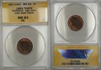 Exonumia Token Patriotic Civil War 189/399a ANACS MS-63 Red-Brown (Better) -
