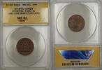 Exonumia Token Civil War NY-NYC CF Hetzel Storecard 630AJ-1A ANACS MS-61 Brown -
