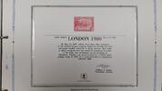 Briefmarken souvenir card PS 31 London 1907 2ï¾¢ Jamestown stamp -