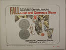 Briefmarken November 8th Fall Washington Baltimore Coin and Currency Show Souvenir Card -