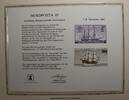 Briefmarken souvenir card PS 37 Nordposta 1944 3ï¾¢ Steamship Savannah stamp -