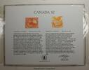 Briefmarken souvenir card PS 38 Canada 1869 10ï¾¢ Shield and Eagle stamp -