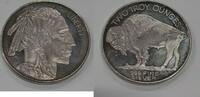 Bullion Buffalo Nickel Indian Head/ Old Design on a .999 Fine Silver Round 2 Troy Ounces -