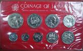 Weltmünzen Franklin Mint Jamaica 9 Coin Uncirculated Specimen Set -