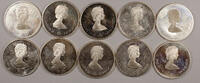 Kanada 10 Dollar Canada Proof Silver Coins Montreal Olympics ~ 14.5 Oz Of Silver -