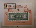 Briefmarken 1891 $ BEP souvenir Card B 129 ANA 1989 back $1000 SC show cancelled -