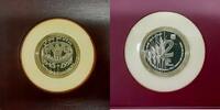 Weltmünzen 2 New Sheqalim Israel Silver Prf FAO 50th Anniv. Comm Coin W/FDC in Folder -
