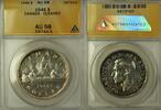 Kanada $1 Coin Canada Silver King George VI ANACS AU-58 Cleaned -