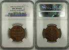 Weltmünzen Palestine 2m Two Mils Coin NGC UNC Details Surface Hairlines -