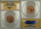 Exonumia Token NY-NYC E Schulze Civil War Storecard 630BO-2a ANACS MS-64 RB (Better) -